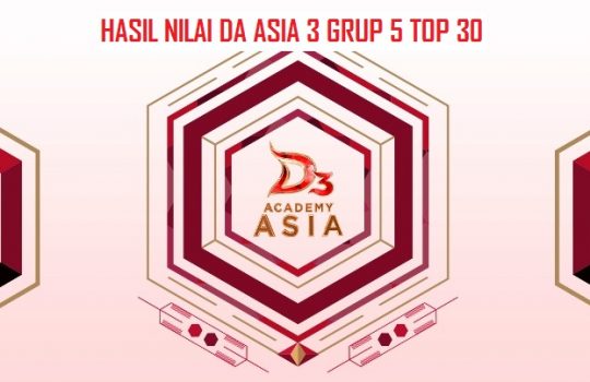 Hasil Nilai Tertinggi DA Asia 3 Grup 5 Top 30 Tadi Malam