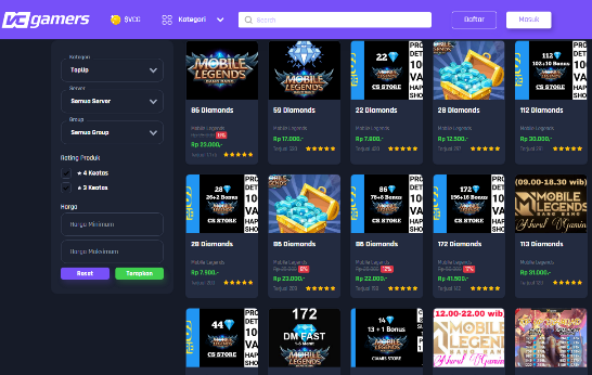 Apa Kelebihan Top Up Diamond Mobile Legends di VCGamers.com