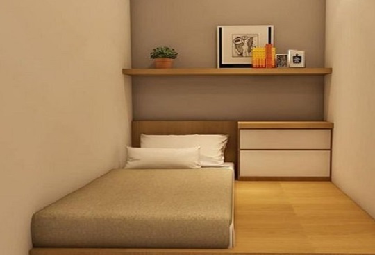 Kamar Tidur Minimalis dengan Pemanfaatan Ruang
