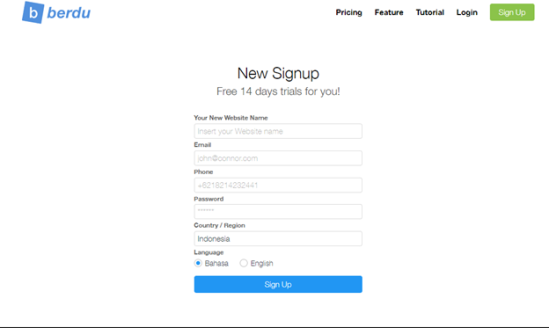 Daftar ke Berdu.id dan Isi Formulir Pendaftaran