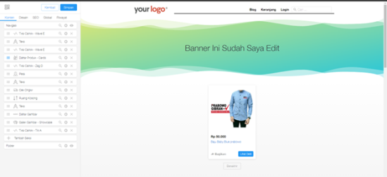 Mengedit Tampilan Landing Page