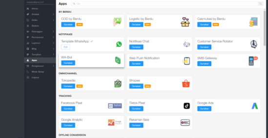 Menggunakan Fitur Tambahan Melalui Menu Apps